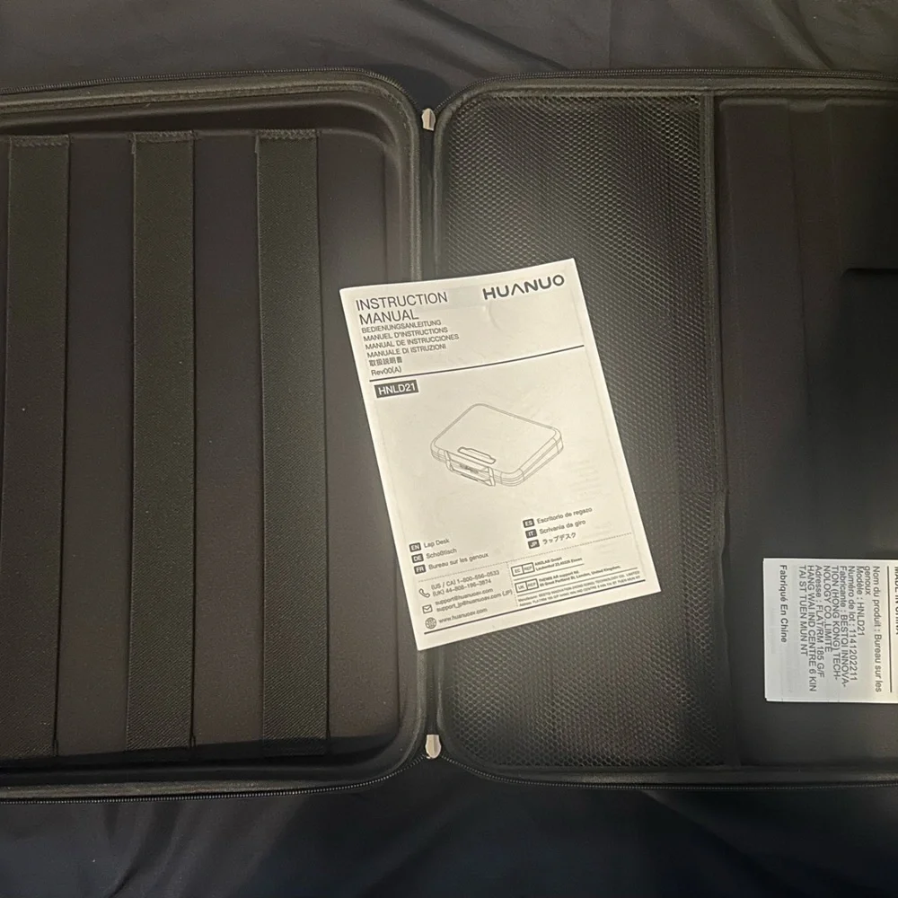 New- Black Laptop Hard Lap Desk Case